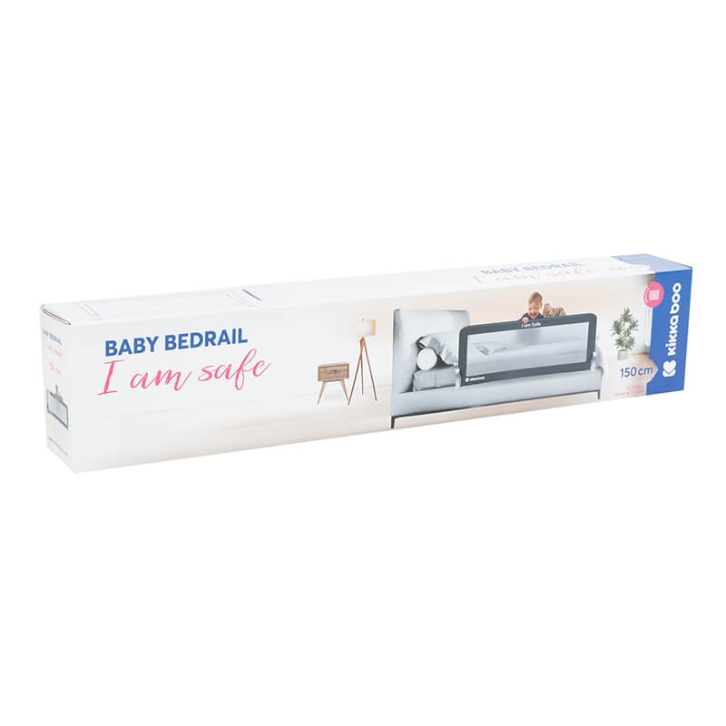 Kikka Boo I Am Safe 150cm zaštitna ogradica za krevetac Grey