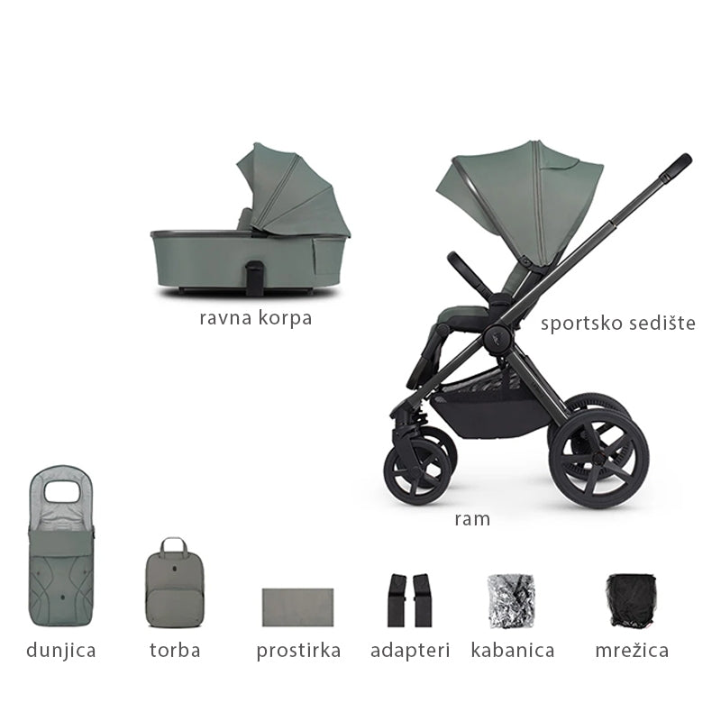 Venicci Upline 2 kolica 2u1 Aloe