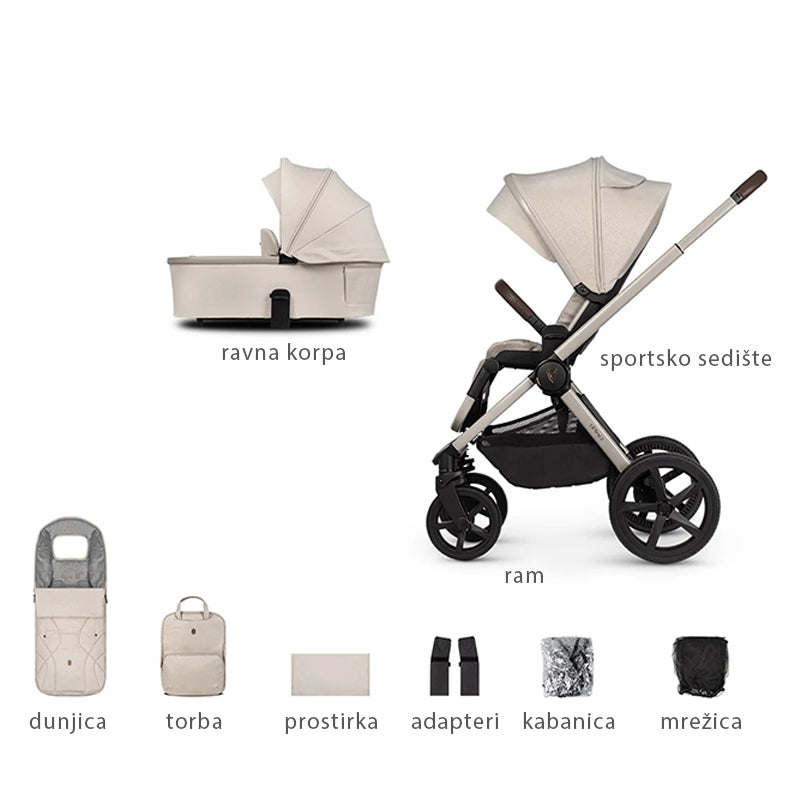 Venicci Upline 2 kolica 2u1 Stone Beige