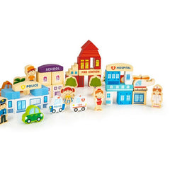 Eco Toys drvene edukativne kocke City Zoo 120 delova