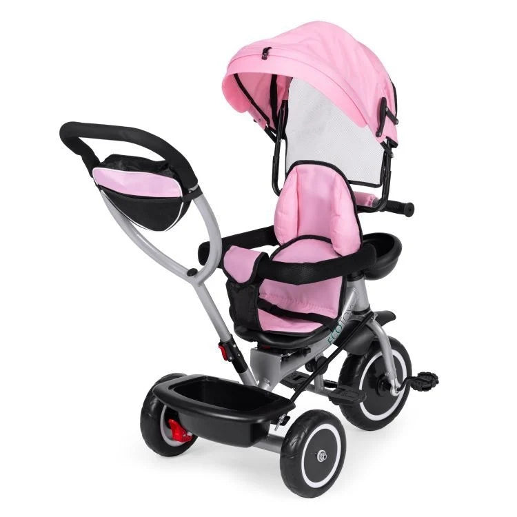 2u1 tricikl sa rotirajućim sedištem i sklopivom tendom Pink, ECOTOYS