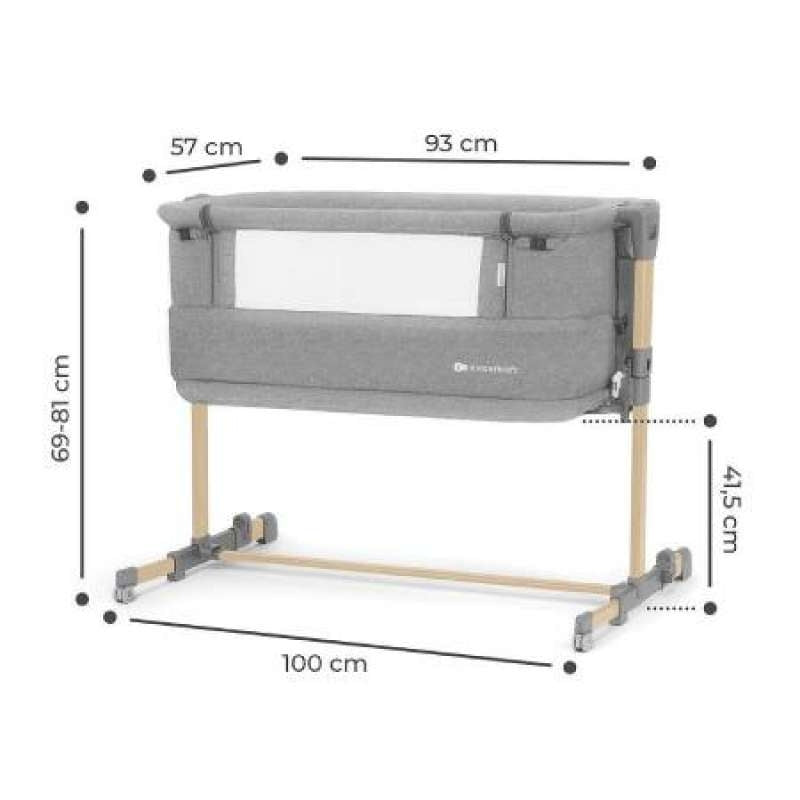 Kinderkraft Neste Grow kolevka Light Grey Full Wood