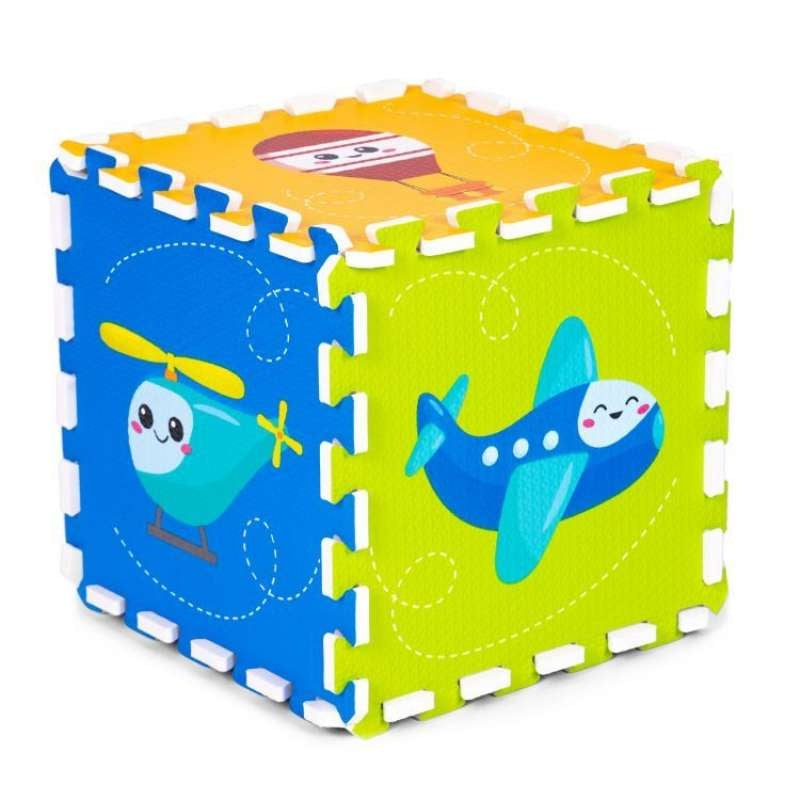 Eco Toys podloga za igru Puzzle Vehicles 9 elemenata 86x86cm iPlay 0392