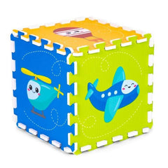 Eco Toys podloga za igru Puzzle Vehicles 9 elemenata 86x86cm iPlay 0392