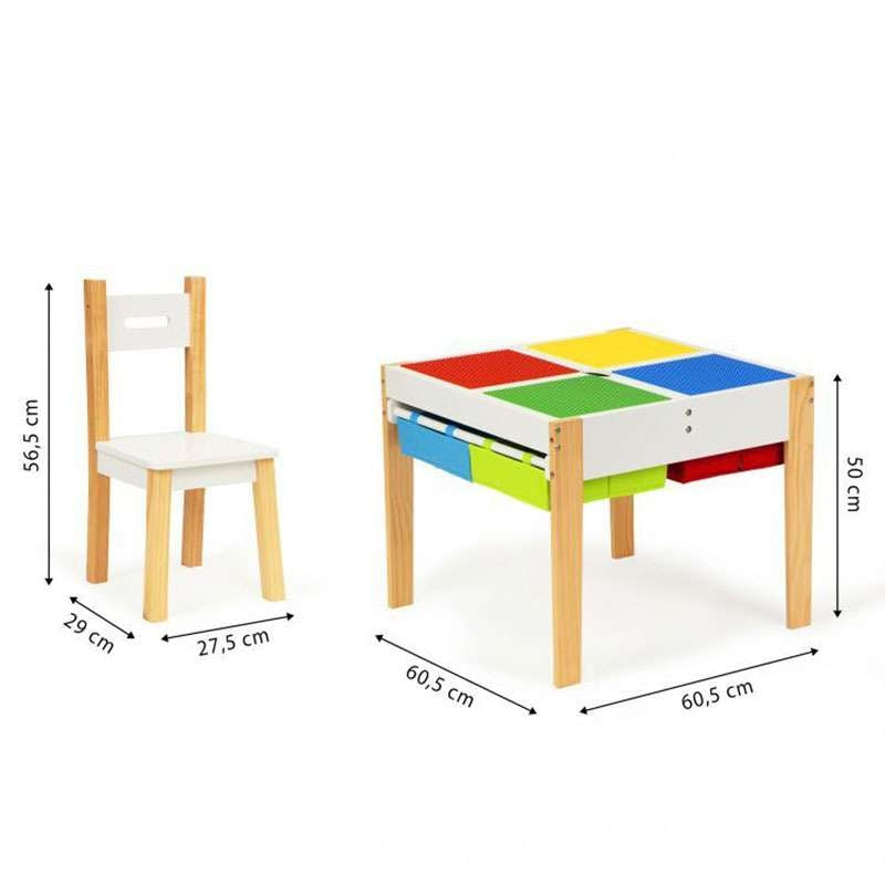 Eco Toys dečiji set sa stolom i 2 stolice 002