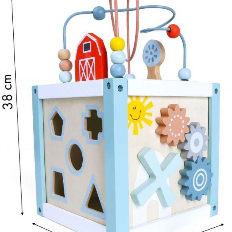 Eco Toys drvena aktiviti kocka 1020