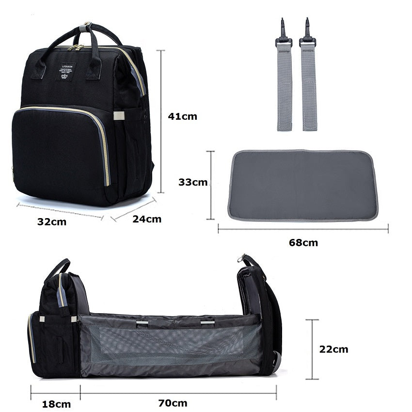 BBO TORBA ZA MAME (BT023) SPORT MAMA BAG - BLACK