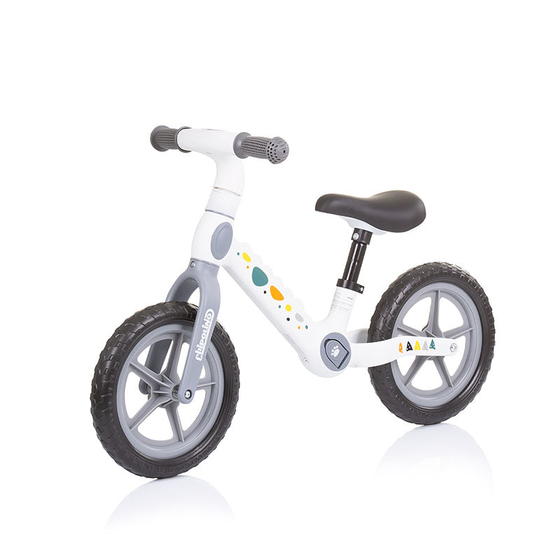 Chipolino Dino bicikl bez pedala - Balance Bike - White grey (Bela siva)