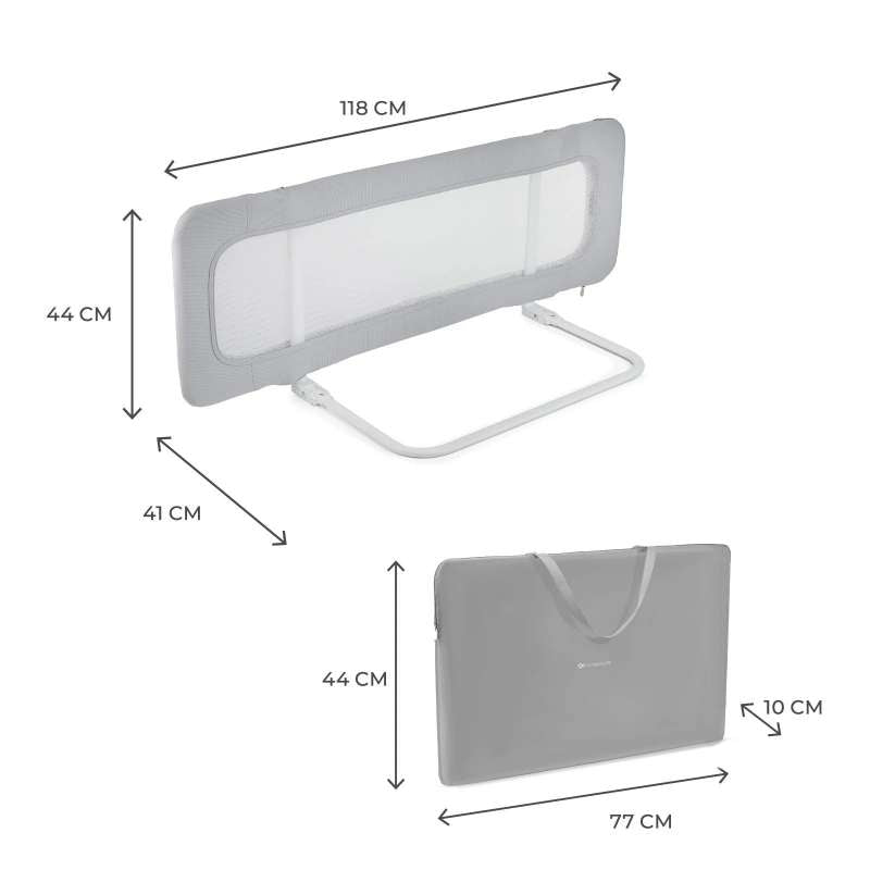 Kinderkraft Guard&Dream zaštitna ogradica za krevet Light Grey