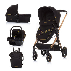 3u1 Kolica za bebe Chipolino Elite - Ebony (Crna)