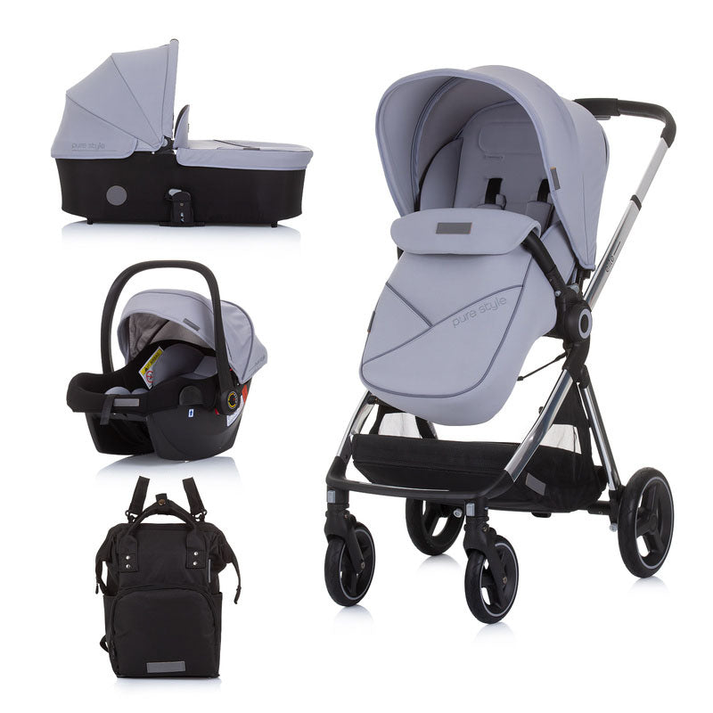 3u1 Kolica za bebe Chipolino Elite - Graphite (Siva)