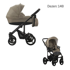 BEBETTO MAGNUM KOLICA ZA BEBE CRNI RAM, SET 2U1 148