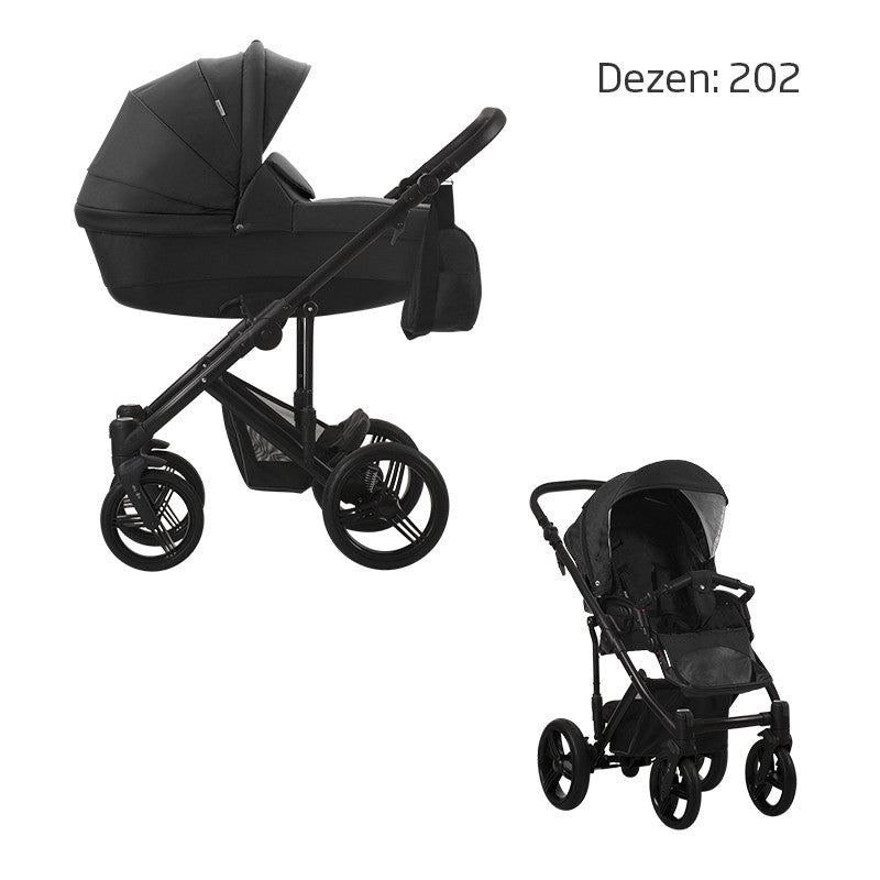 BEBETTO MAGNUM KOLICA ZA BEBE CRNI RAM, SET 2U1 202