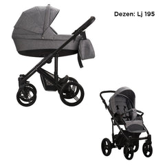 BEBETTO MAGNUM KOLICA ZA BEBE CRNI RAM, SET 2U1 LJ195