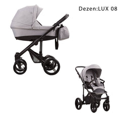BEBETTO MAGNUM KOLICA ZA BEBE CRNI RAM, SET 3U1 LUX08