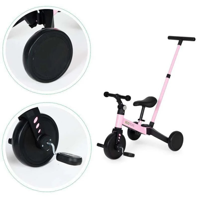 ECO TOYS TRICIKL 2U1 PINK