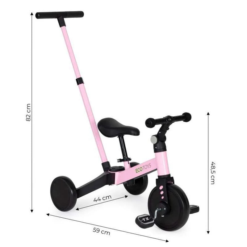 ECO TOYS TRICIKL 2U1 PINK