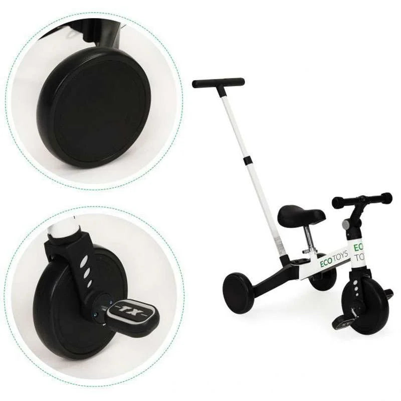 ECO TOYS TRICIKL 2U1 WHITE