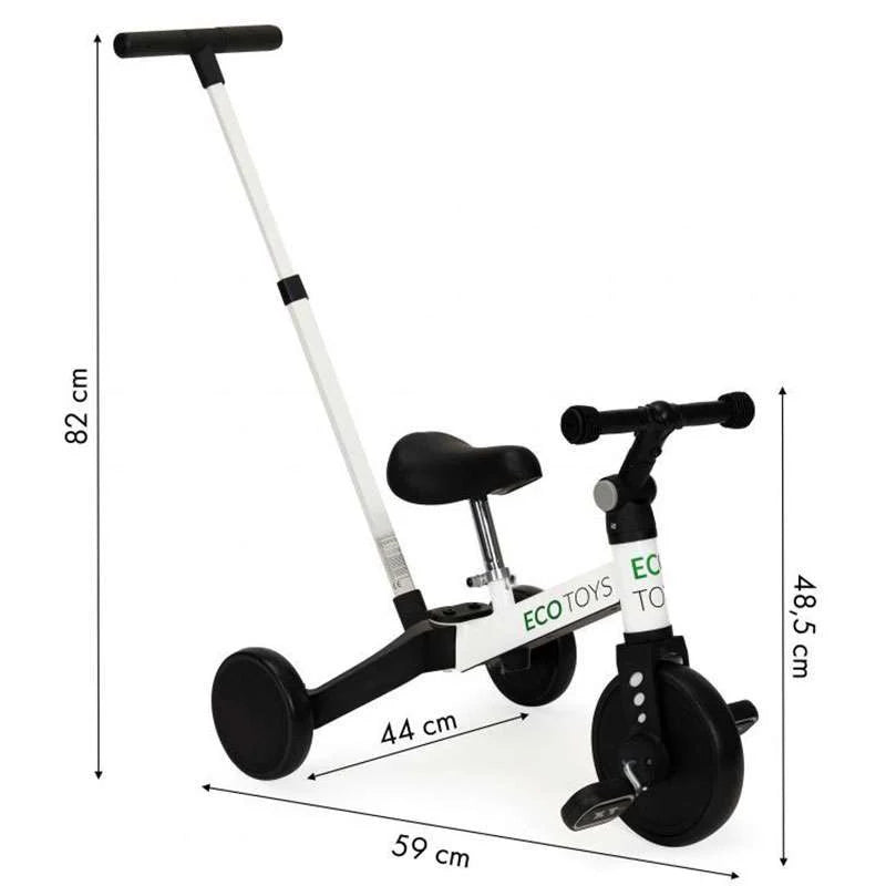 ECO TOYS TRICIKL 2U1 WHITE
