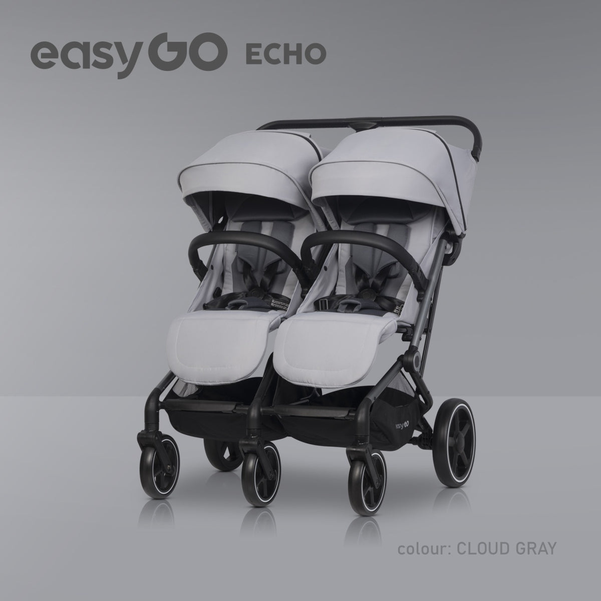 Eurocart easy go echo cloudy grey kolica za blizance