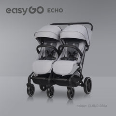 Eurocart easy go echo cloudy grey kolica za blizance