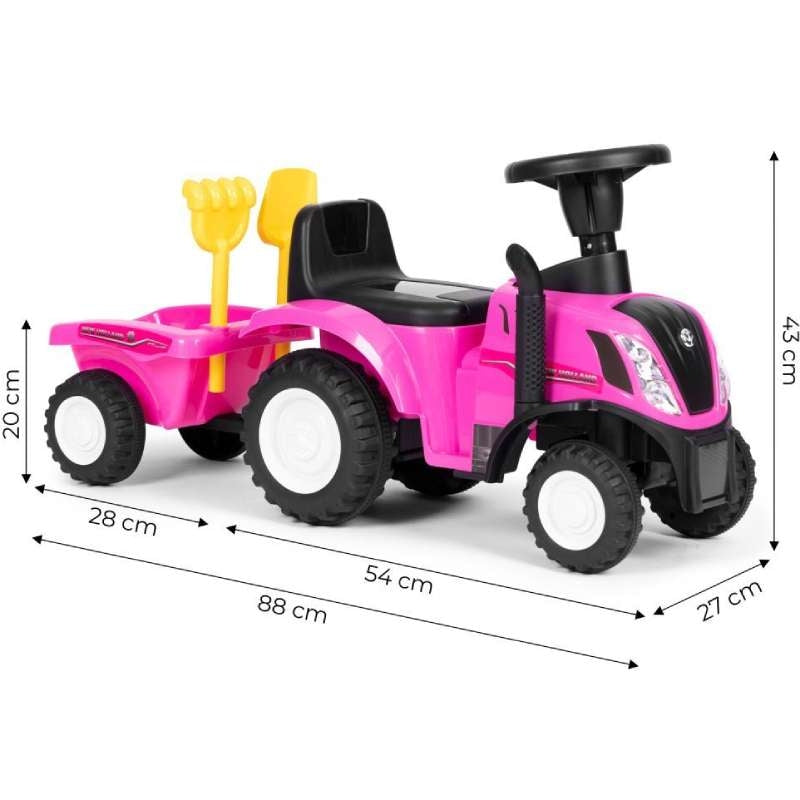 Eco Toys guralica Traktor sa prikolicom Pink