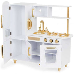 Velika drvena kuhinja za decu White&Gold 7267