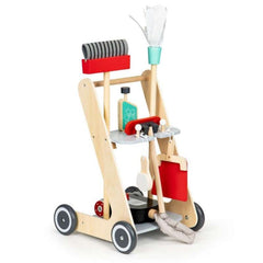 Eco Toys drveni set za čišćenje sa kolicima i usisivačem XXL 4401