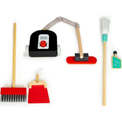 Eco Toys drveni set za čišćenje sa kolicima i usisivačem XXL 4401