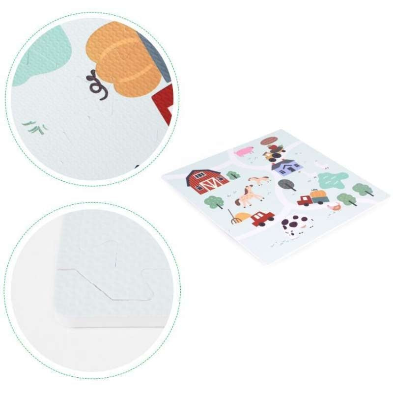 Eco Toys velika podloga za igru od EVA pene 90,5x90,5cm Farma 020