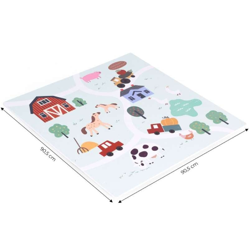 Eco Toys velika podloga za igru od EVA pene 90,5x90,5cm Farma 020