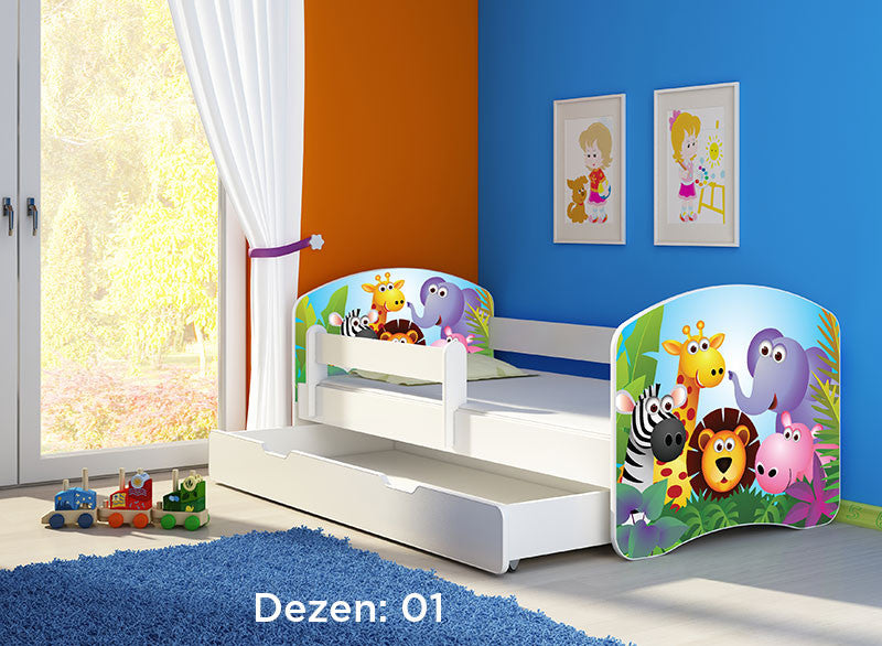 KREVET ZA DECU WHITE SA FIOKOM 160X80 ACMA 2