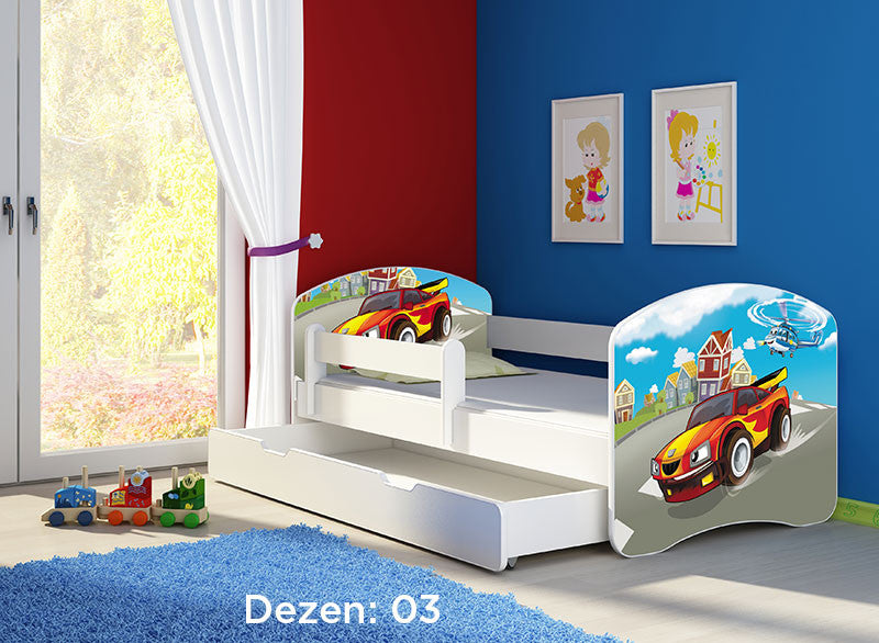 KREVET ZA DECU WHITE SA FIOKOM 180X80 ACMA 2 03