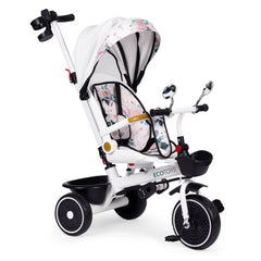 Tricikl za decu sa rotirajućim sedištem, gurajućim rukohvatom i tendom white, ECOTOYS