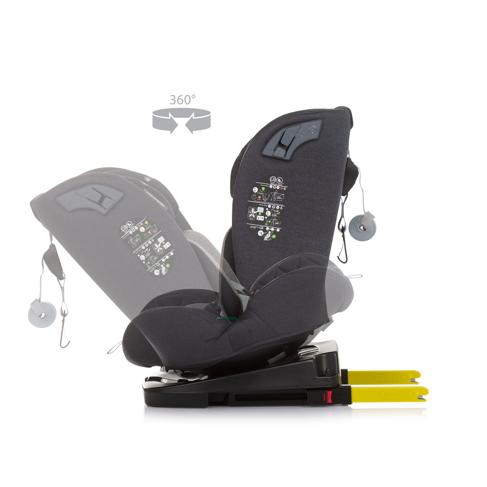 Auto Sedište Chipolino X Factor Grey I-size 40-150 cm